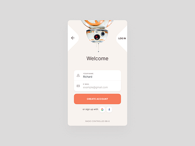 Sign Up | Daily #001 bb 8 challenge clean creative colors daily form interaction mobile sign up star wars ui ux