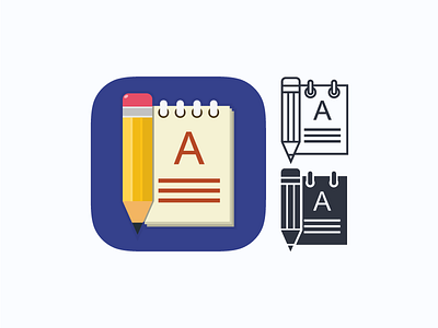 Note Icon app eraser flat glyph icon mobile note outlined pencil produtivity