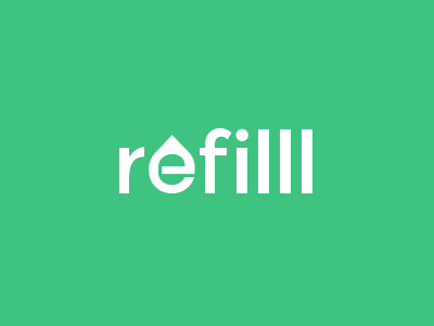 refilll.com design flat green logo minimal refilll webapp