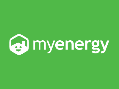 MyEnergy.no logo efficiency electricity energy green logo minimal myenergy norway simple white