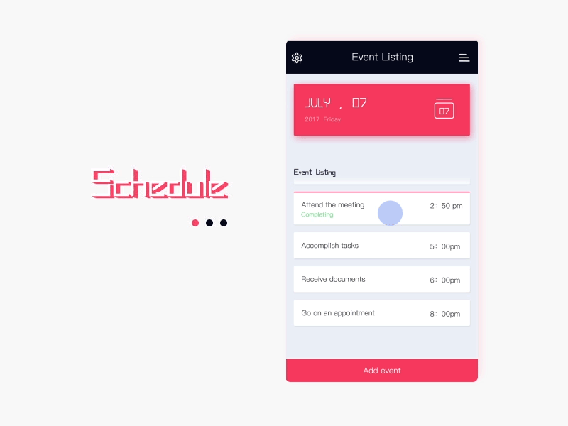 Schedule 071 daily date gif list schedule ui