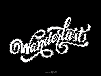 Wanderlust customlettering customtype design handlettering lettering vector