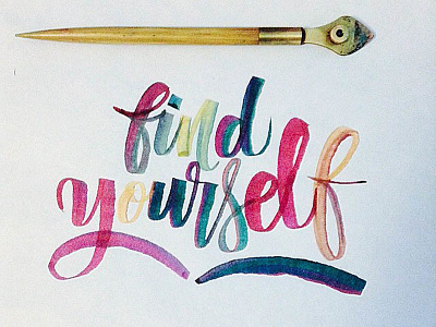 Find Yourself brushlettering calligraphy customlettering handlettering lettering
