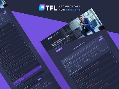 Technology for Leaders - Case Study case study class coding course design development header illustration landing page leader learning minimal online prateek squareboat technology ui ux web website