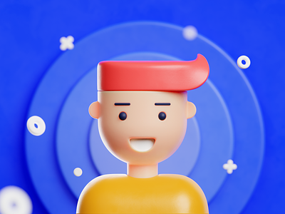 3D avatar 3d avatar blender blender3d character clay colorful creative debut design flat human invite model prateek render