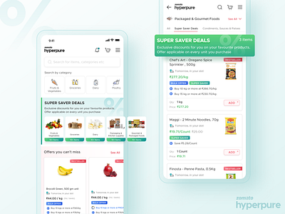 Super Saver Deals | Hyperpure app delivery design discount hyperpure illustration offer online order ui ux zomato