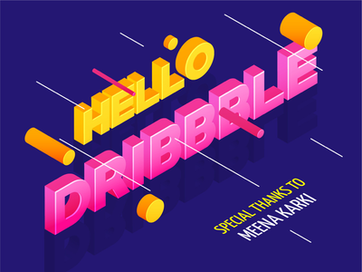 Hello Dribbble!! design draft dribbble first hello invitation invite shot thanks thankyou ui