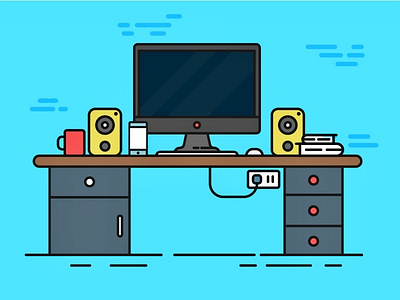 1/20 - Workspace illustration by Prateek Gupta on Dribbble