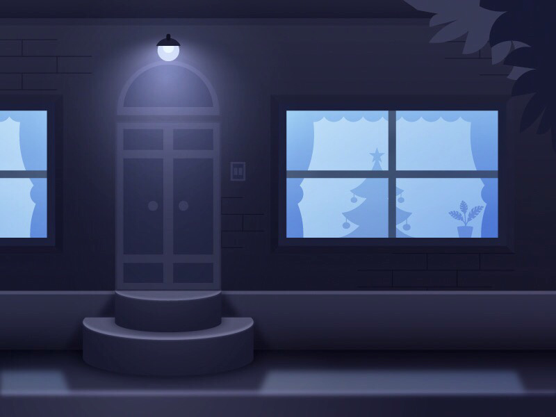 10/20 window noise light home graphic house vector celebration landscape illustration night christmas