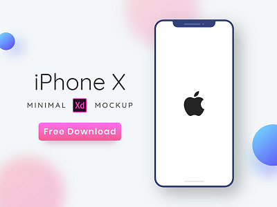 iPhone X Minimal XD Mockup FREEBIE clay device flat freebie ios iphone iphonex mockup xd