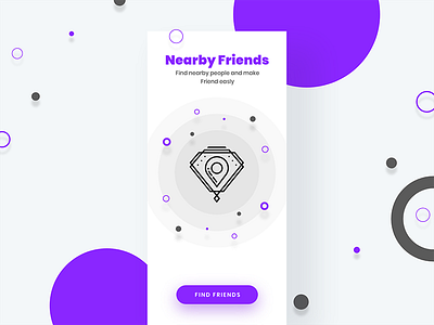 Adobe XD Playoff - Friends Finder Splash Screen adobe app blue chat finder friends icon iphonex playoff splash ui xd