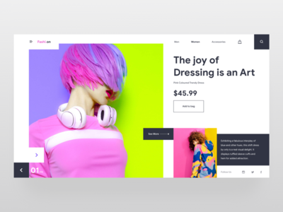 E-commerce - Landingpage color colorful ecommence fashion header landingpage minimal product shopping typography ui ux web website