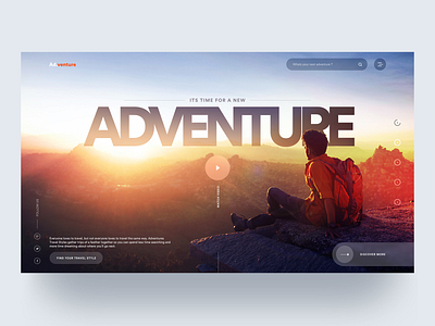 Adventure - Web UI adventure booking header landingpage minimal travel trip typography ui ux website webui