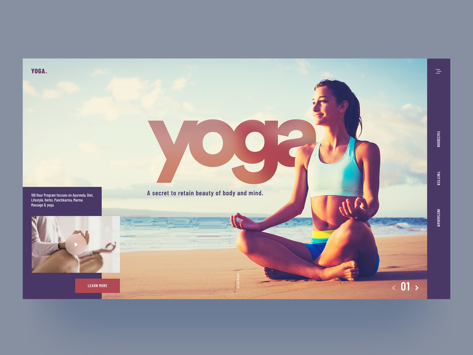 Yoga Web UI by Prateek Gupta for Orizon UI/UX Design Agency on Dribbble