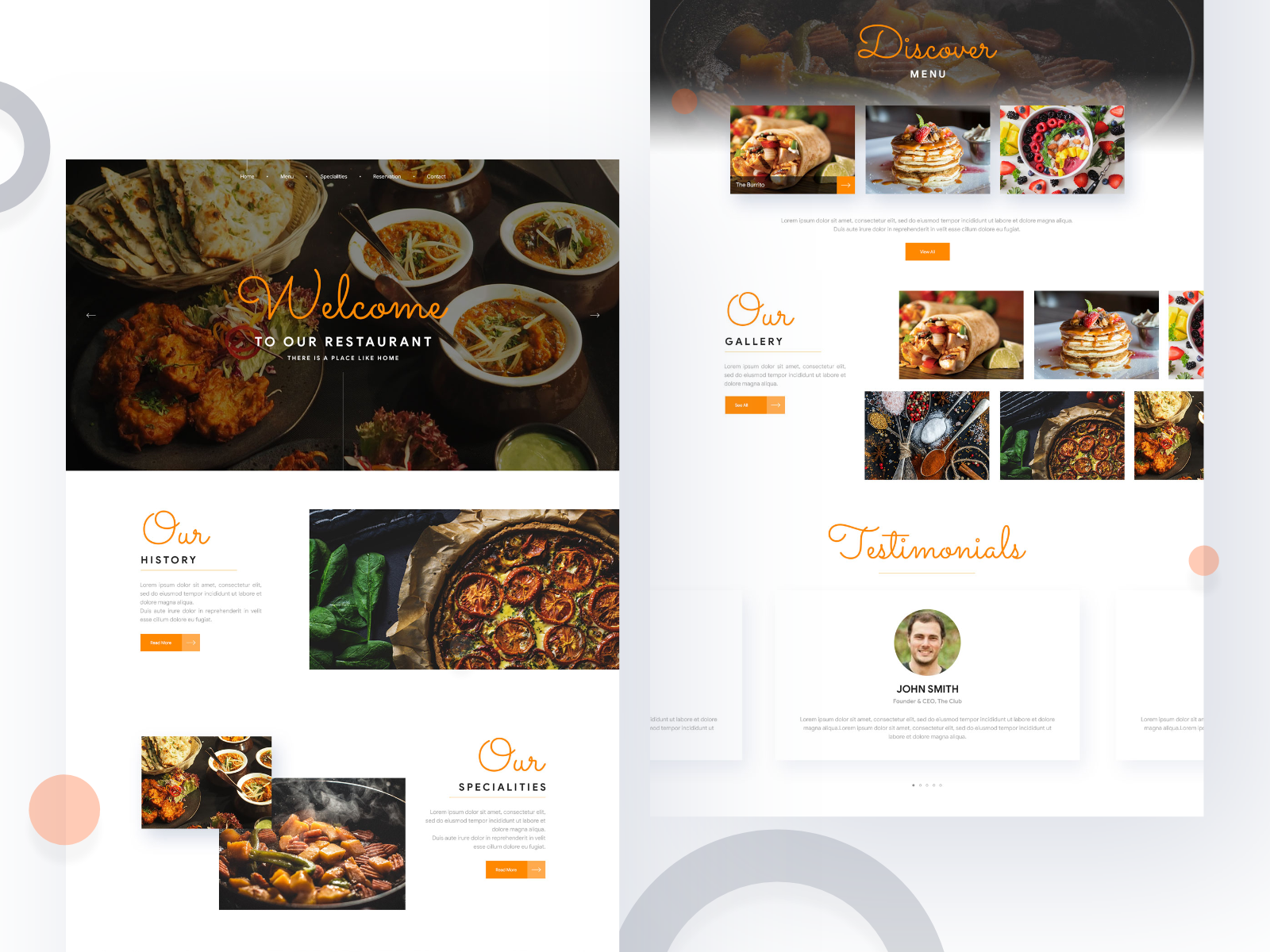 Restaurant_Web UI by Prateek Gupta for Orizon: UI/UX Design Agency on ...
