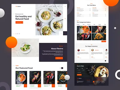 Delicious Food - Web UI app ui clean design food landing page hotel landing page minimal prateek restaurant template theme ui ux web design website design