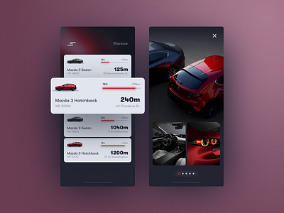 Mazda Rent Concept app business car clean experience illustration interface map mobile typography ui ux