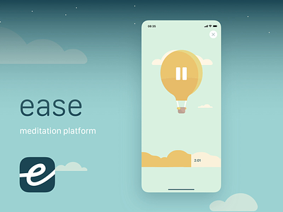 Ease App animation after effects animation app application business calm clean design headspace illustration interface product ui ux