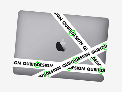 Qubit Design Tape branding sticker tape