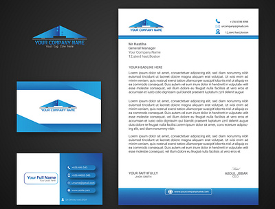 Brand Design , Business Card, Logo, Letterhead letterhead design in word