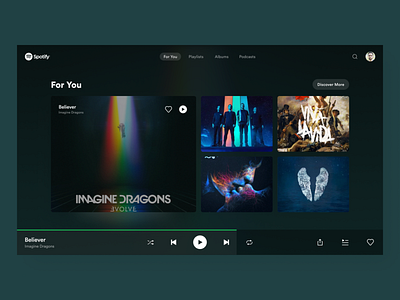 Music Player UI app clean design minimal typography ui ux