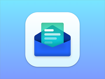 Skeuomorphic Email Icon app clean design icon minimal skeuomorphic email icon ui ux