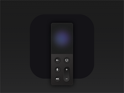 Apple TV Remote Icon 3d app clean design graphic design illustration minimal skeumorphic ui ux