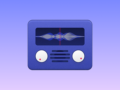 Radio app branding clean design icon illustration logo minimal skeumorphic