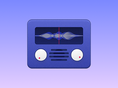 Radio app branding clean design icon illustration logo minimal skeumorphic