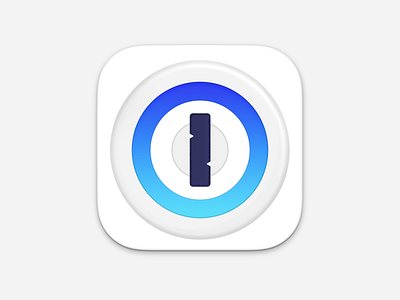One Password App Icon Redesign app branding clean design ios logo mac os minimal photoshop skeumorphism ui