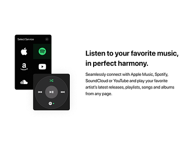 iShuffle app apple chrome chrome extension clean design minimal soundcloud spotify typography ui ux