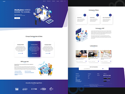 Corporate website - Landing Page corporate corporate website design home page home screen homepage homepage design illustration landing landing page landing page design ui user interface ux vector web web design website website concept website design