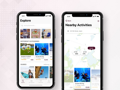 Activity App activity activity app explore guides ios map nearby places ui user interface x