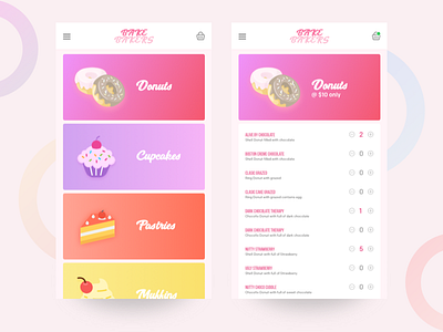 Bakery app app design ios design categories bakery buy category design food ios list listing post ui ux