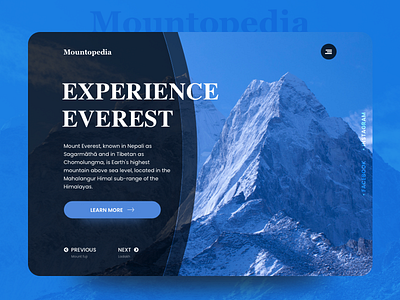 🏔️ Mountains Travel - web everest home interface mountains travel travel web ui ux web website