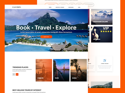 EasyTrips - Travel Booking Landing page