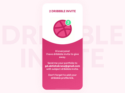 2 dribbble Invites giveaway app design dribbble invitation dribbble invitations dribbble invite dribbble invite giveaway ui user interface