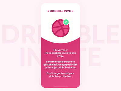 2 dribbble Invites giveaway