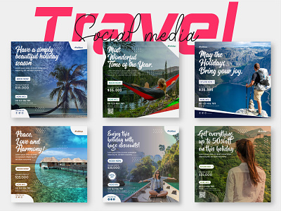 Travel Social media post design, Holiday Facebook Instagram Post