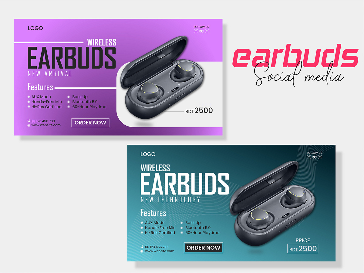 Earbuds Template designs, themes, templates and downloadable graphic ...