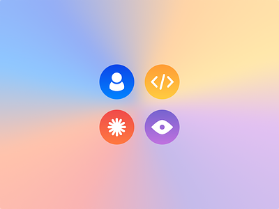 Icons for my remastered portfolio gradient icons portfolio
