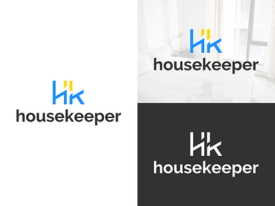 Housekeeper - Logo Presentation housekeeper housekeeping logo logo design mark negative space