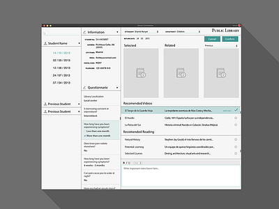 Library Consultation App - Flat desktop flat library