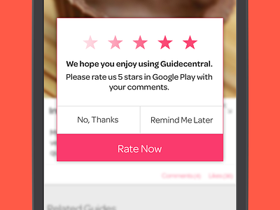 Feedback Screen android app feedback guidecentral popover