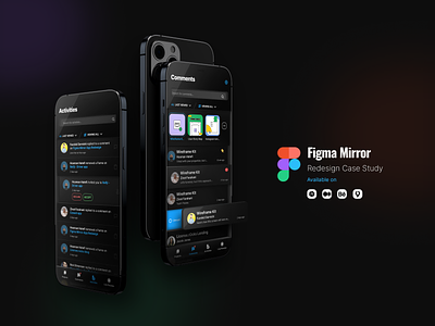 Figma Mirror App Redesign — a Product Design Case Study app behance case study figma figma design figma mirror product design showcase ux