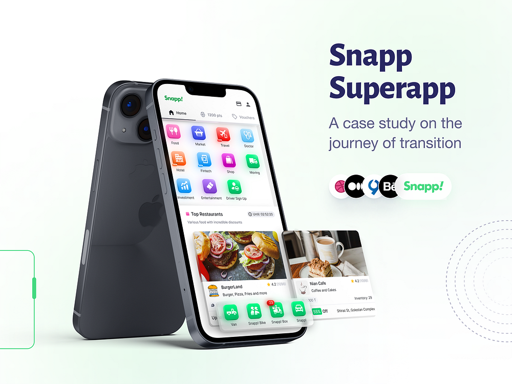 Snapp super app homepage revamp — a Case Study by Hooman Hatefi on Dribbble