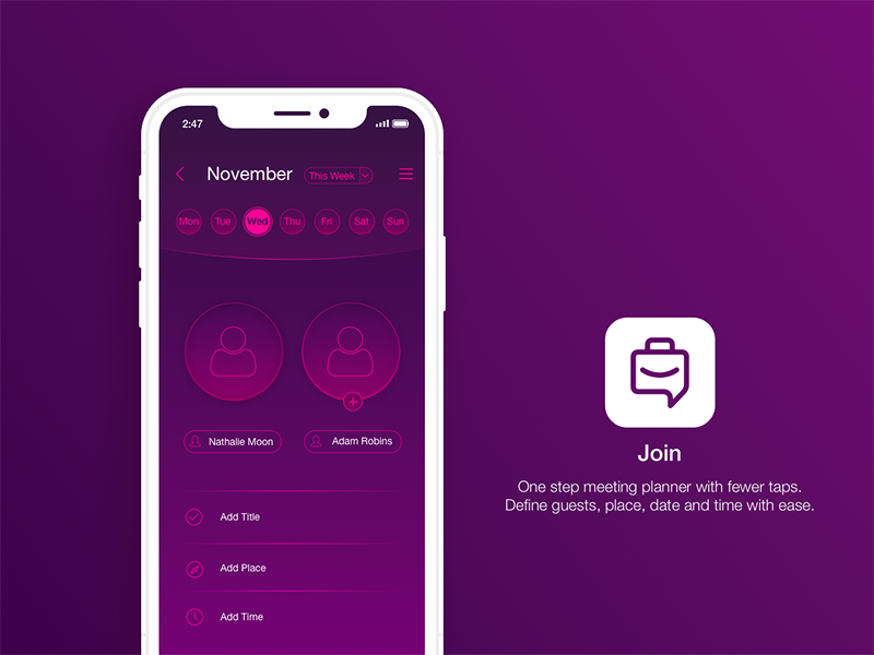 Join Meeting Planner By Hooman Hatefi On Dribbble - 