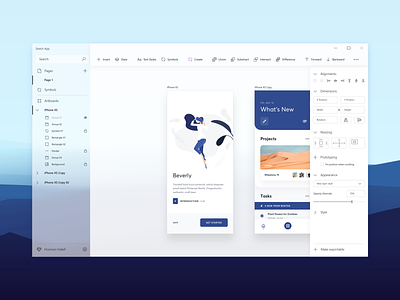 Sketch App concept for Windows - Fluent Design