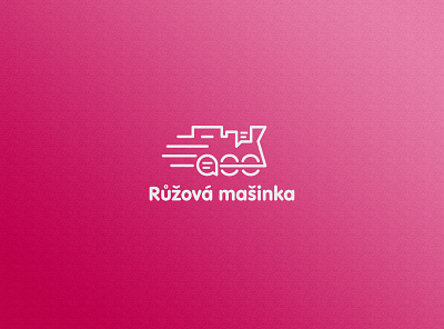 Růžová mašinka - Pink train logo design branding design graphic design logo logo design