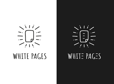 White pages - mini-series / first logo design branding design graphic design logo logo design screenwriter white pages writers